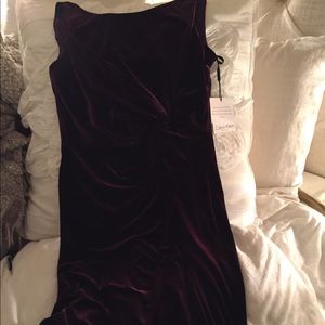 Burgundy “Velvet” Calvin Klein Dress